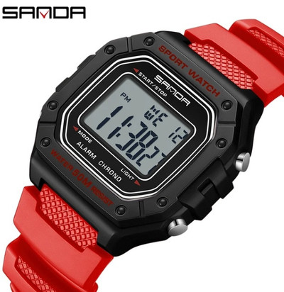 SANDA 2156: Модные мужские часы с LED-дисплеем | Водонепроницаемые спортивные часы - Город Нарва